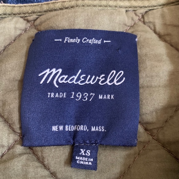*SOLD* Madewell Quilted Jacket Olive Green Sz XS - Picture 6 of 8